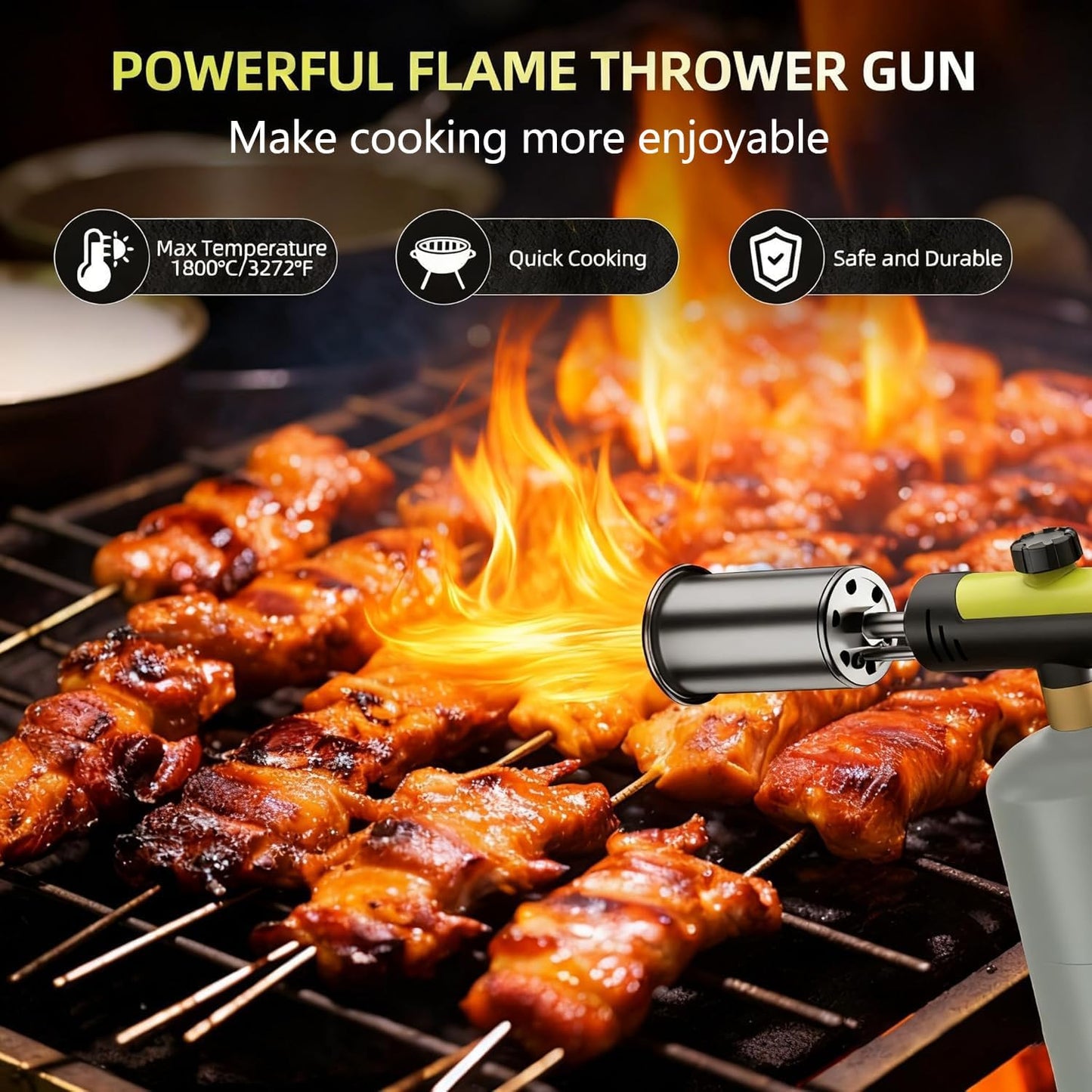 Heavy-Duty Propane Torch with One-Touch Max Turbo Fire Button