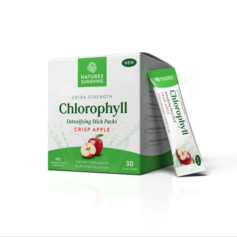 Extra Strength Chlorophyll Lime Twist Stick Packs for Daily Detox Support