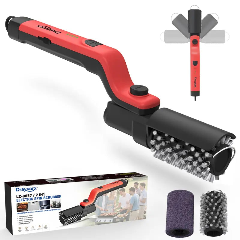 The Ultimate 2-in-1 Power Scrubber: Effortless Cleaning from Kitchen to BBQ