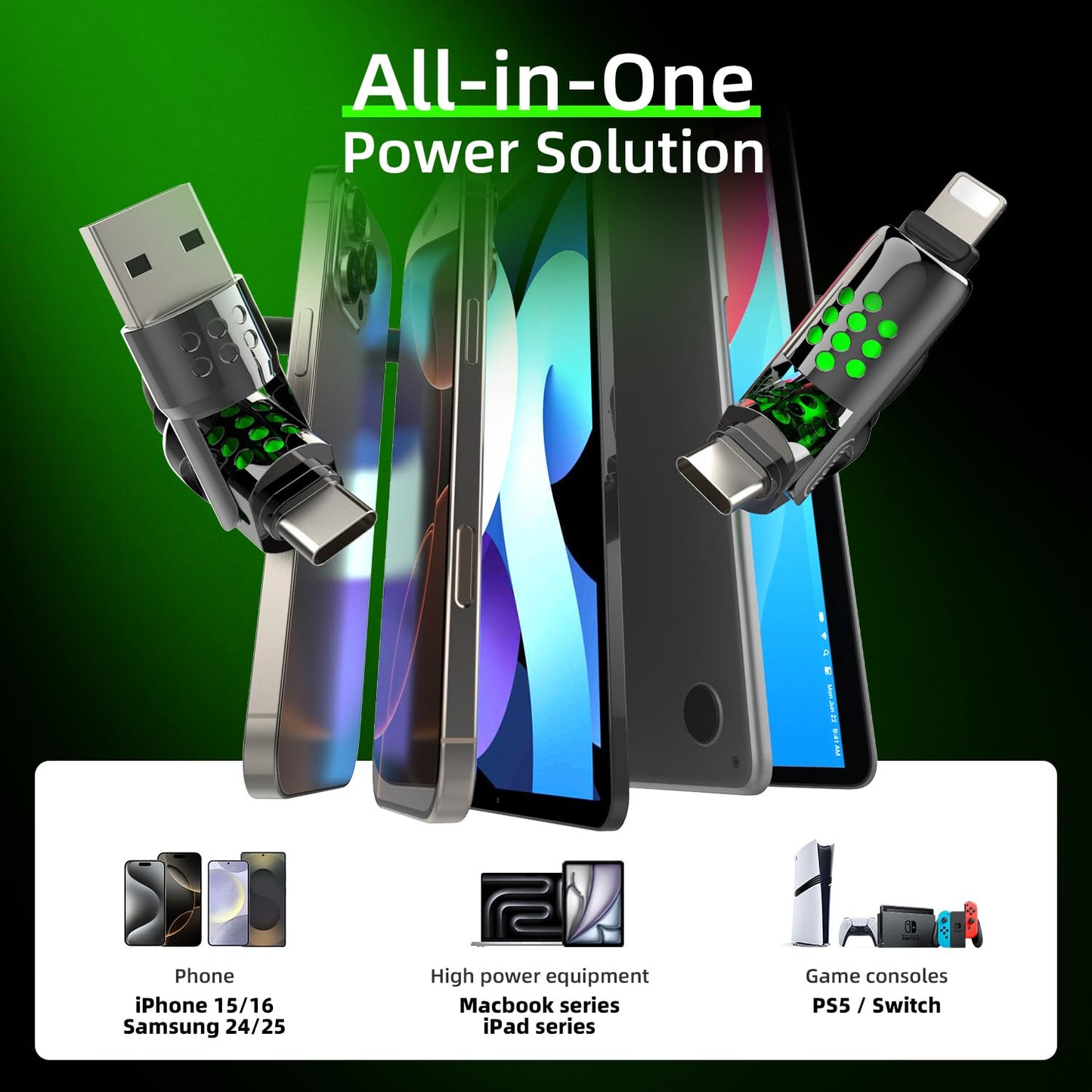 The Last Charging Cable You’ll Ever Need: 4-in-1 Armored Fast Charger