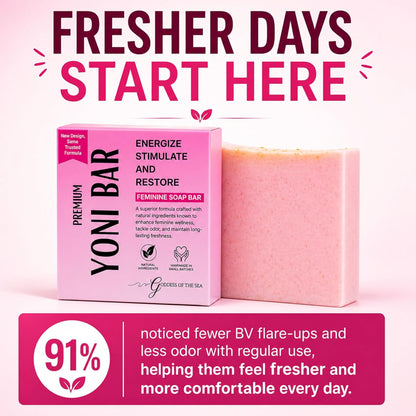 Natural Feminine pH Balance Soap Bar for Long-Lasting Odor Control & Freshness