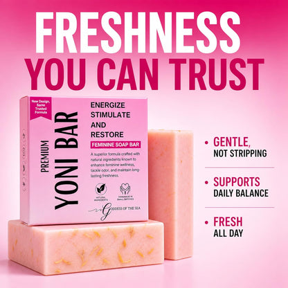 Natural Feminine pH Balance Soap Bar for Long-Lasting Odor Control & Freshness