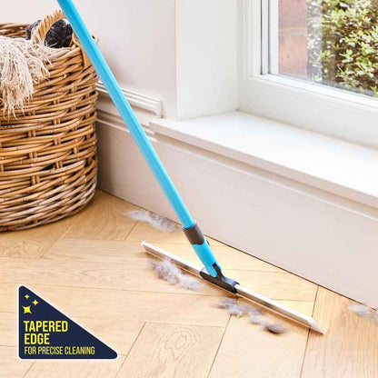 Flexible Rubber Floor Sweeper – Sweeps Hair and Dust Faster with Zero Residue