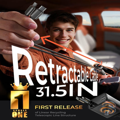 Ultimate 4-in-1 Retractable 84W Fast Car Charger
