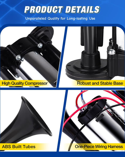 Blast 130dB Intense Sound – Universal 12V Dual Air Horn
