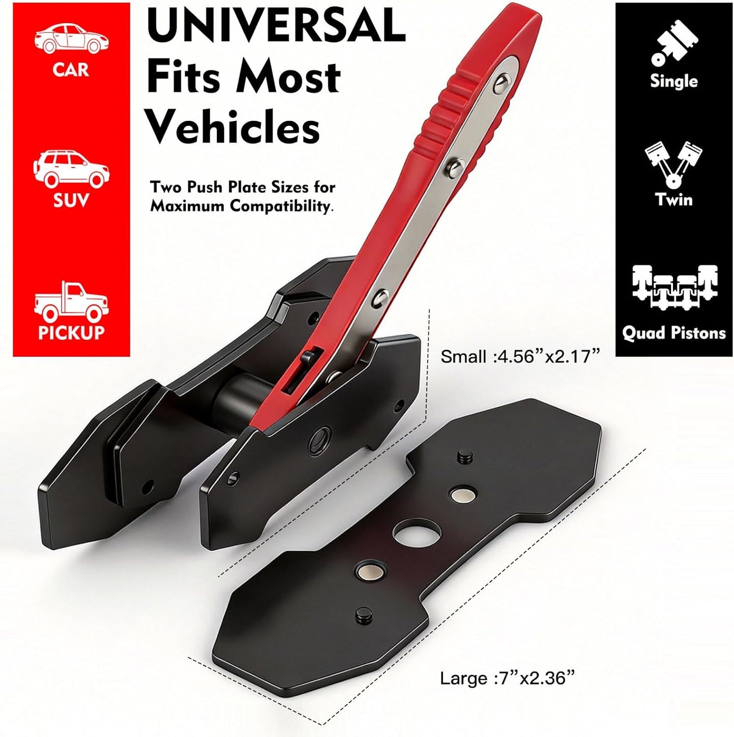 Professional 360° Ratchet Brake Caliper Piston Tool