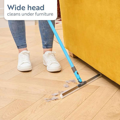 Flexible Rubber Floor Sweeper – Sweeps Hair and Dust Faster with Zero Residue
