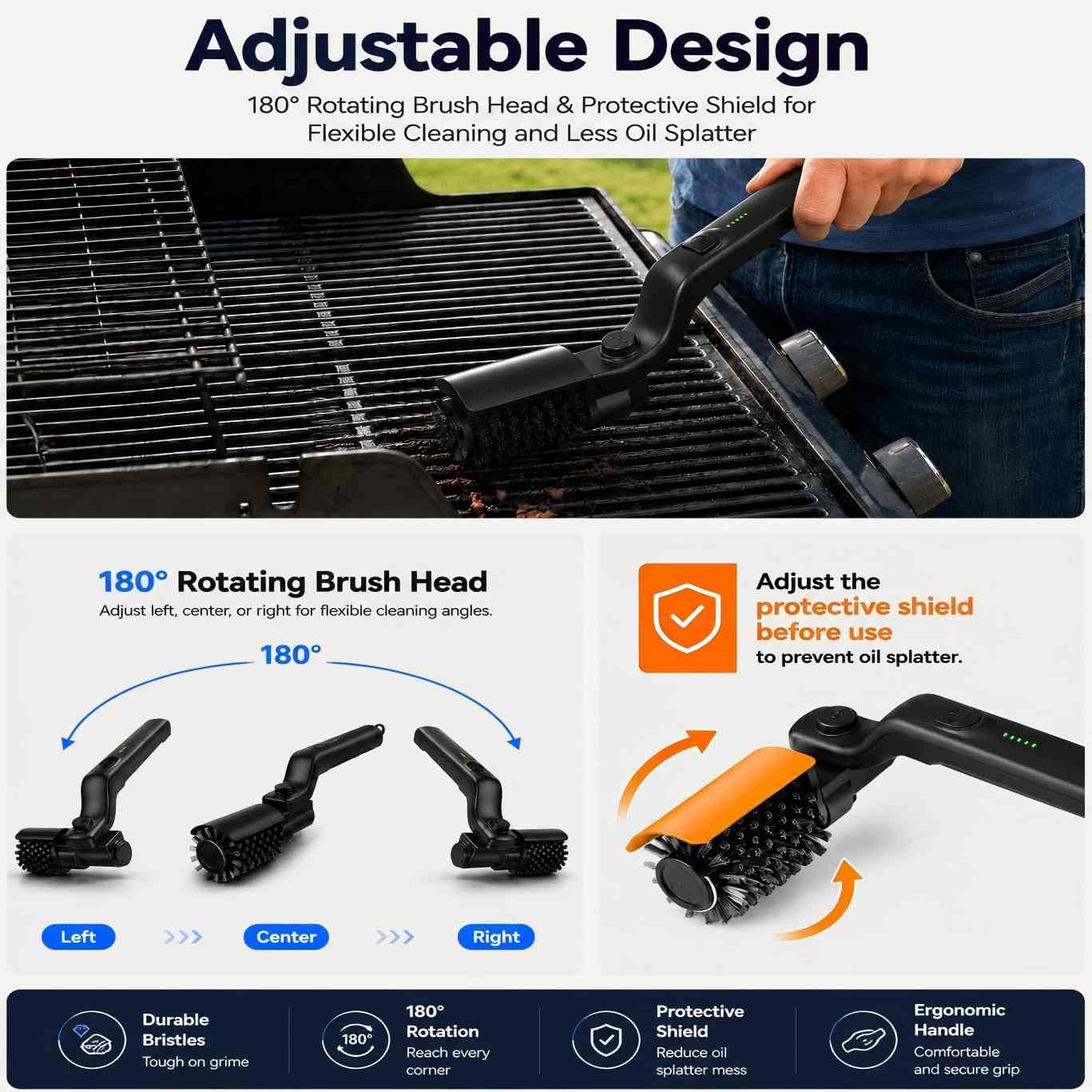 The Ultimate 2-in-1 Power Scrubber: Effortless Cleaning from Kitchen to BBQ