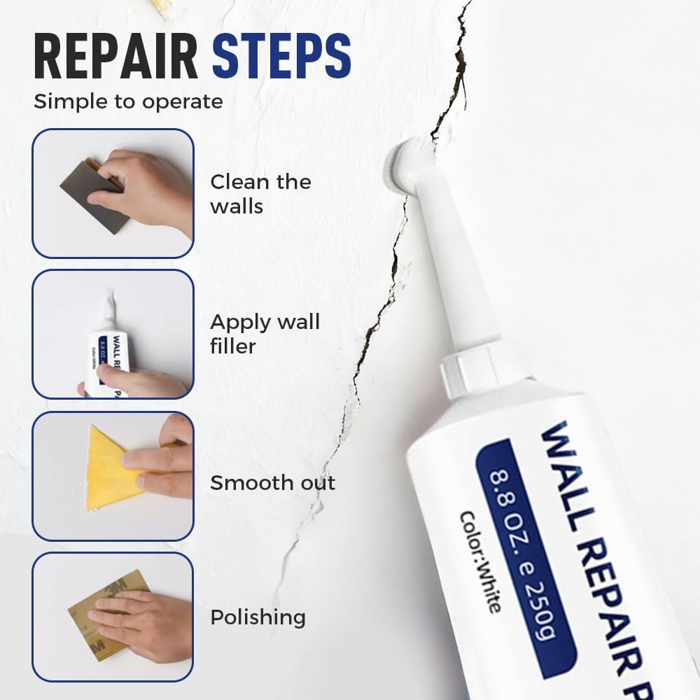 Fast Wall Repair Kit with Precision Scraper