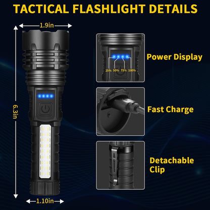 ULTRA-BRIGHT USB RECHARGEABLE FLASHLIGHT