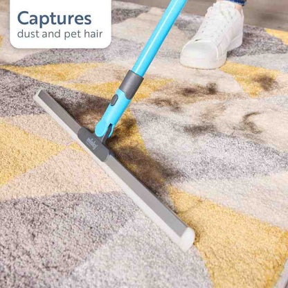 Flexible Rubber Floor Sweeper – Sweeps Hair and Dust Faster with Zero Residue