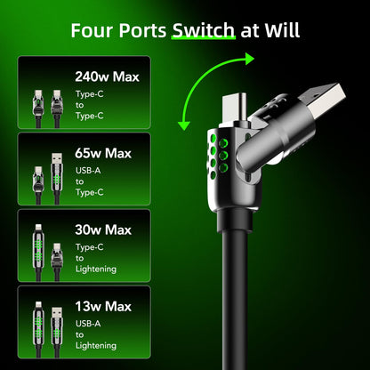 The Last Charging Cable You’ll Ever Need: 4-in-1 Armored Fast Charger