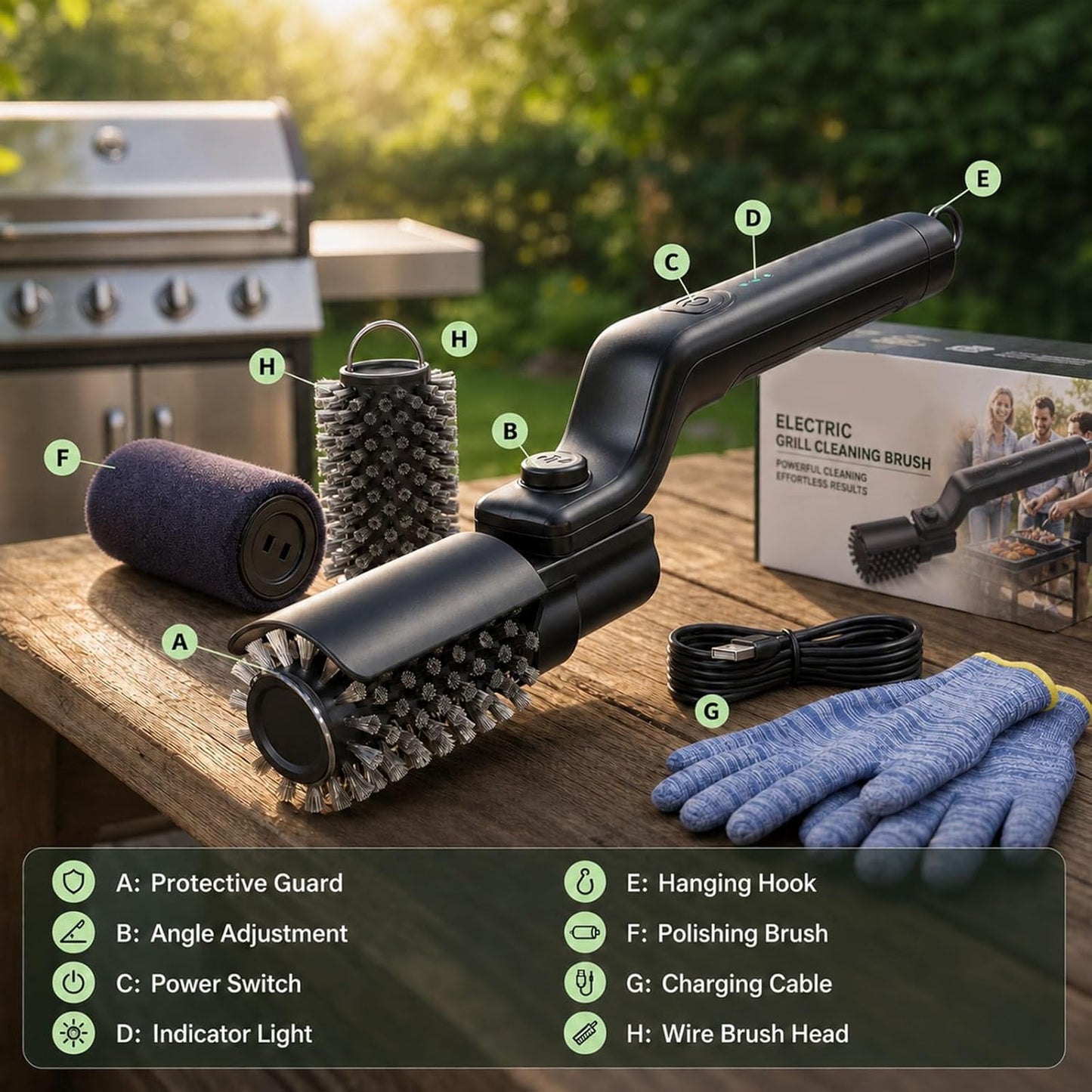 The Ultimate 2-in-1 Power Scrubber: Effortless Cleaning from Kitchen to BBQ