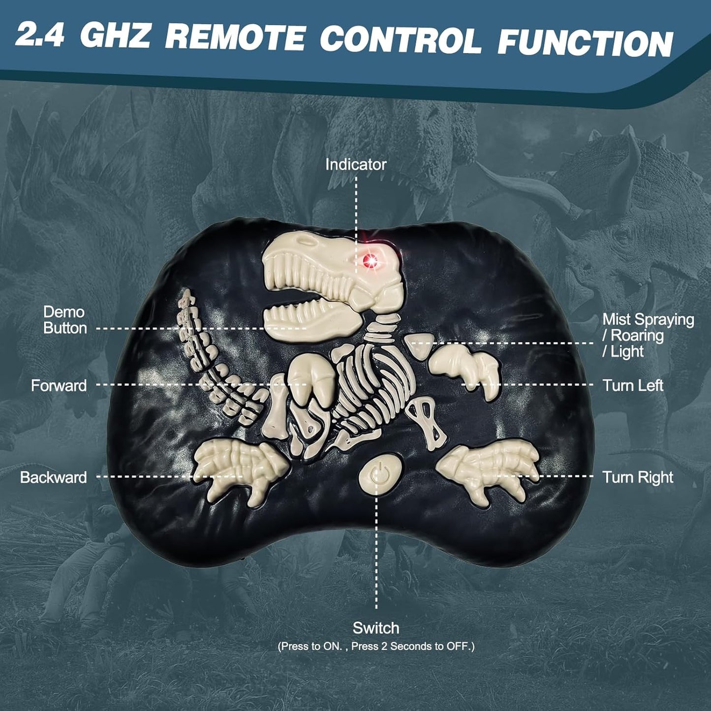 The Ultimate Remote-Control Dinosaur: Light Up the Wild with Epic Flame Spray