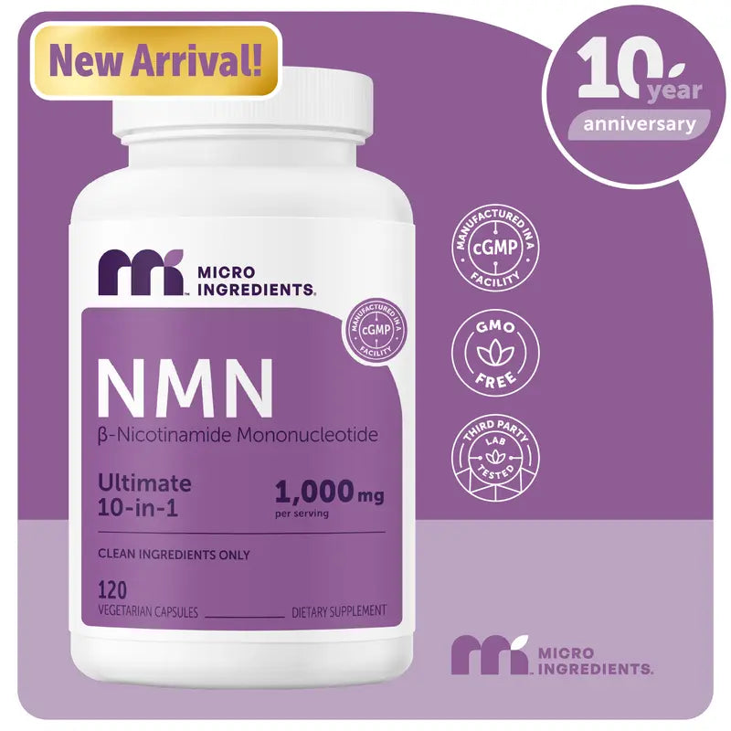 Ultimate 10-in-1 NAD+ Precursor – 1000mg Cell Renewal Complex