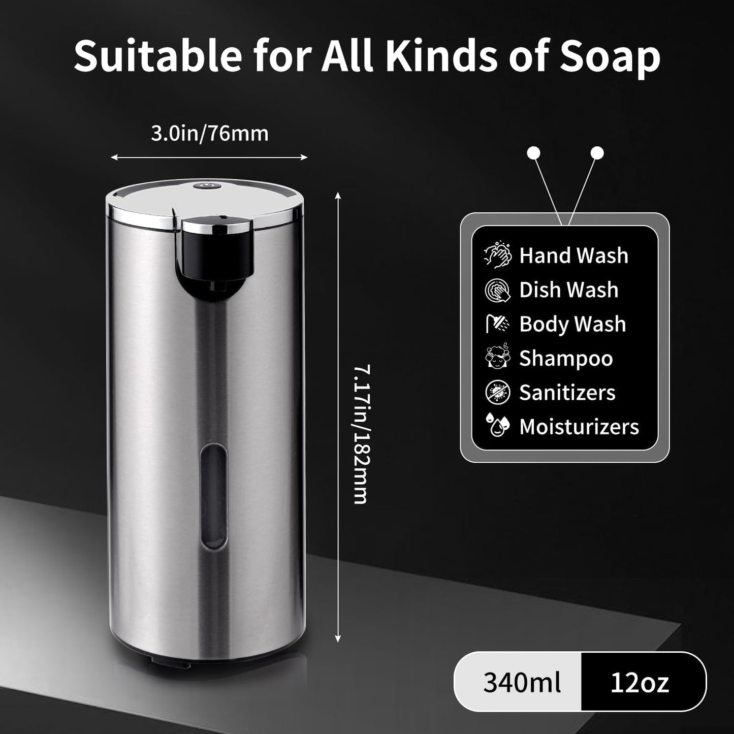 Touchless Smart Soap Dispenser - 0.25s Instant Sensor & Eco-Friendly Design