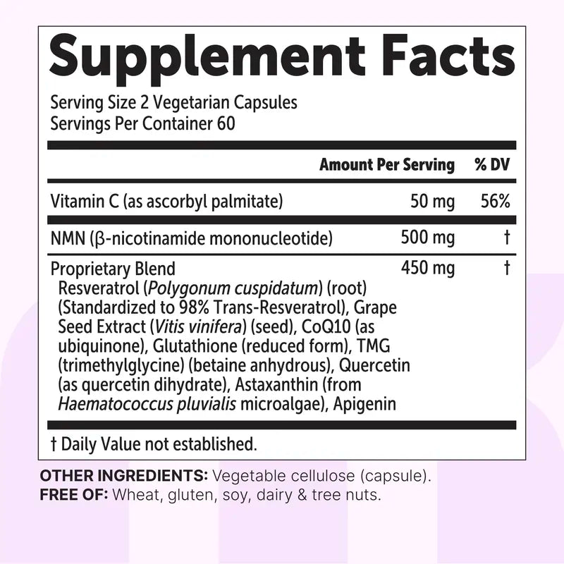 Ultimate 10-in-1 NAD+ Precursor – 1000mg Cell Renewal Complex