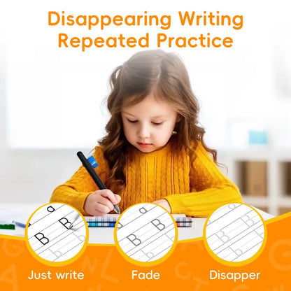 Magic Grooved Writing Practice Books - Master Perfect Handwriting Safely