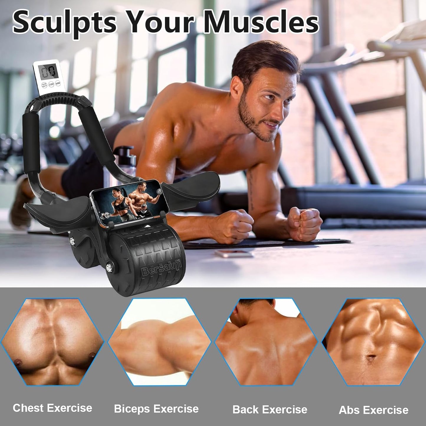 2026 Upgraded Ab Roller Wheel | Shred Belly Fat Faster With Automatic Rebound Control