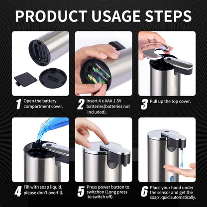 Touchless Smart Soap Dispenser - 0.25s Instant Sensor & Eco-Friendly Design