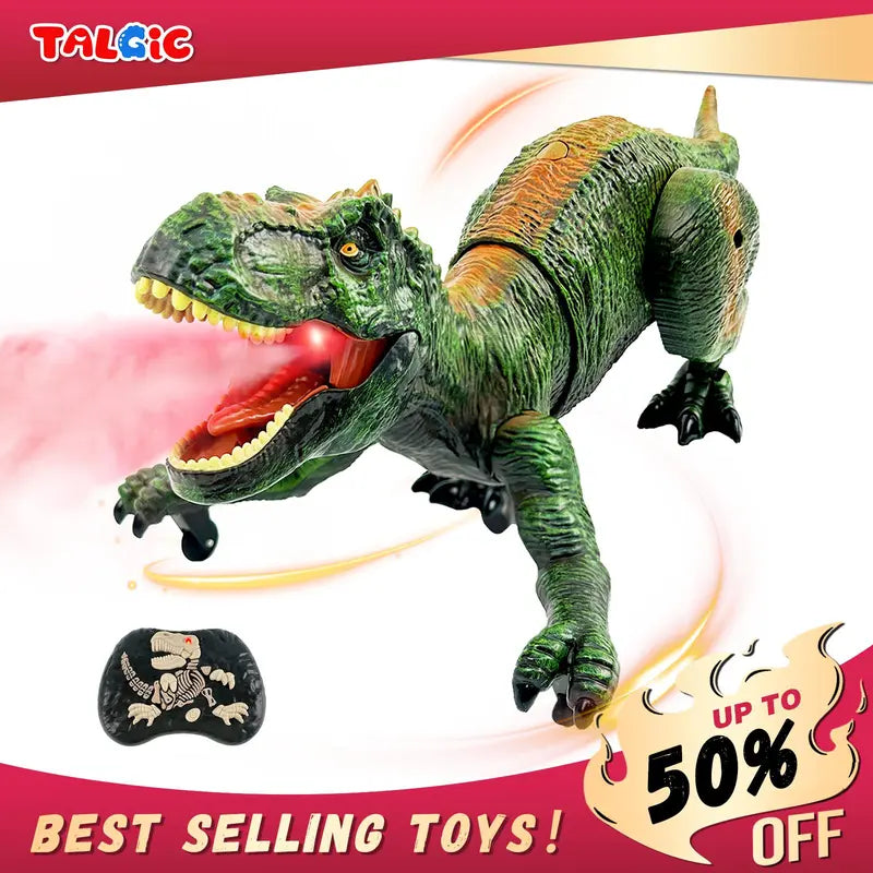 The Ultimate Remote-Control Dinosaur: Light Up the Wild with Epic Flame Spray