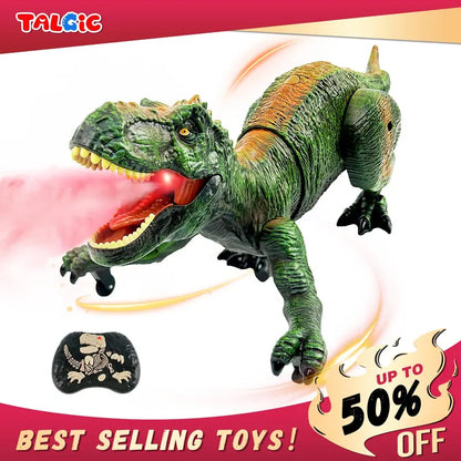 The Ultimate Remote-Control Dinosaur: Light Up the Wild with Epic Flame Spray