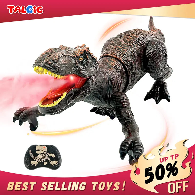 The Ultimate Remote-Control Dinosaur: Light Up the Wild with Epic Flame Spray