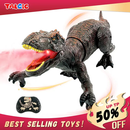 The Ultimate Remote-Control Dinosaur: Light Up the Wild with Epic Flame Spray