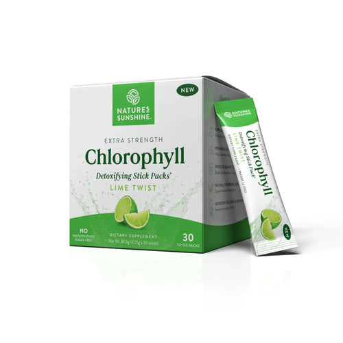 Extra Strength Chlorophyll Lime Twist Stick Packs for Daily Detox Support