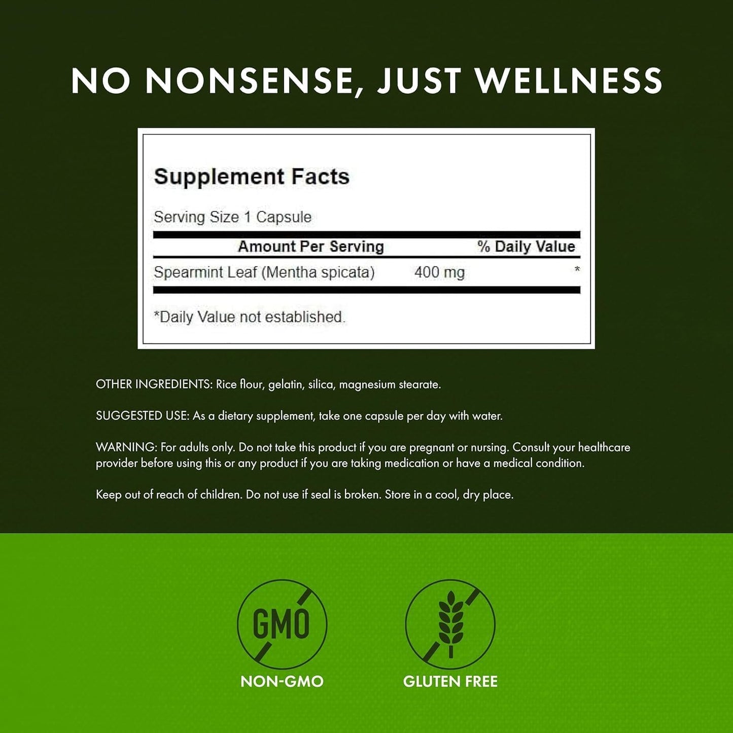 Spearmint Leaf Capsules For Easy Daily Digestive Comfort