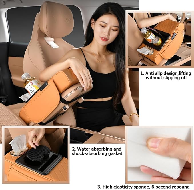 4-in-1 Armrest Cover – Store More, Drive Comfortably