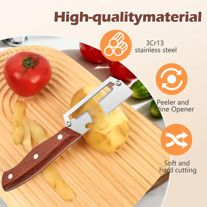 2-in-1 Multi-Functional Stainless Steel Peeler & Bottle Opener