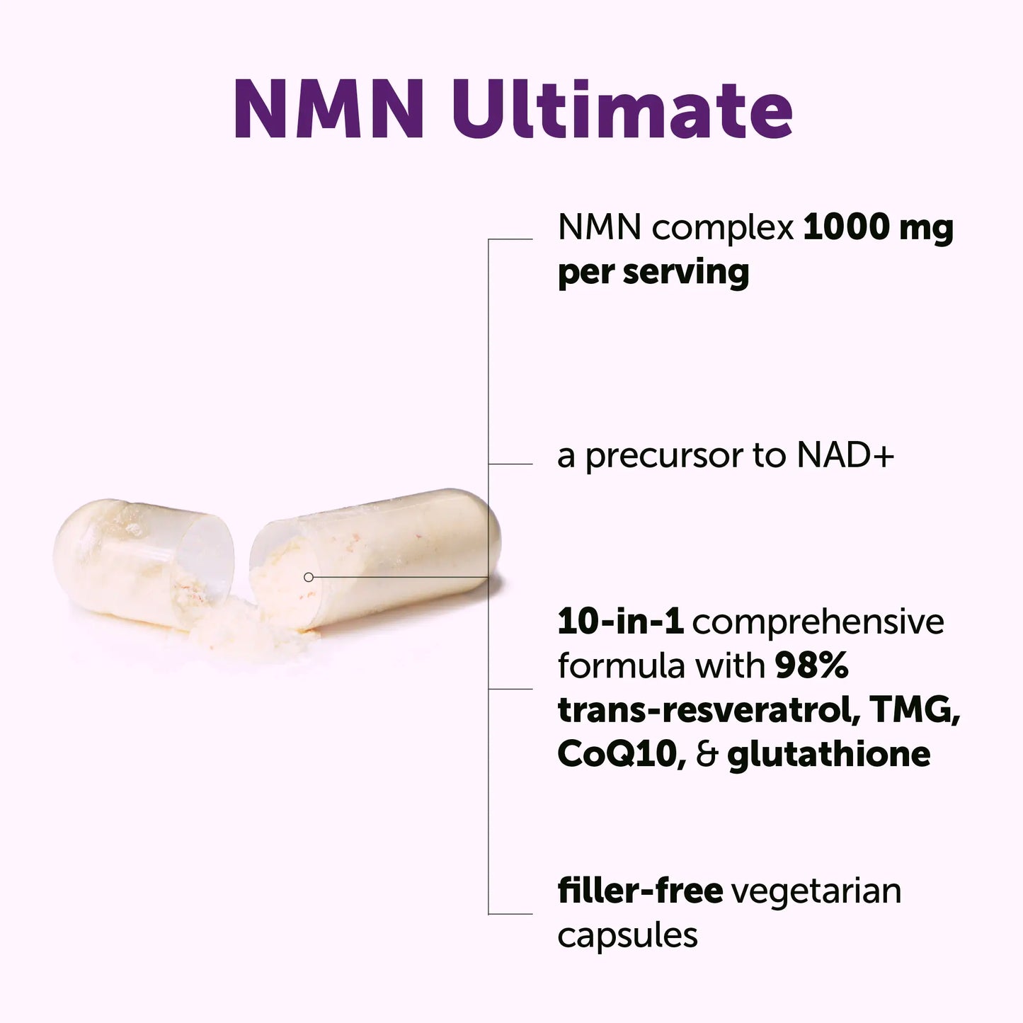 NMN Complex 10-in-1 NAD+ Precursor Capsules for Daily Cellular Wellness