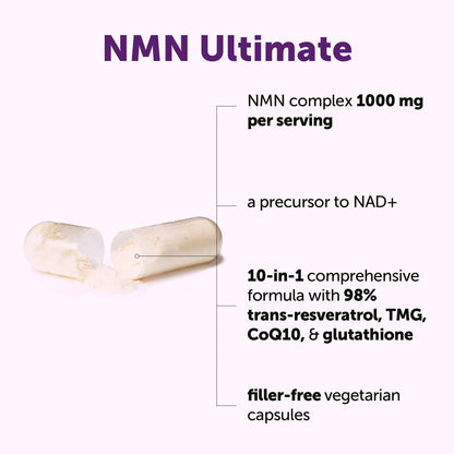 NMN Complex 10-in-1 NAD+ Precursor Capsules for Daily Cellular Wellness