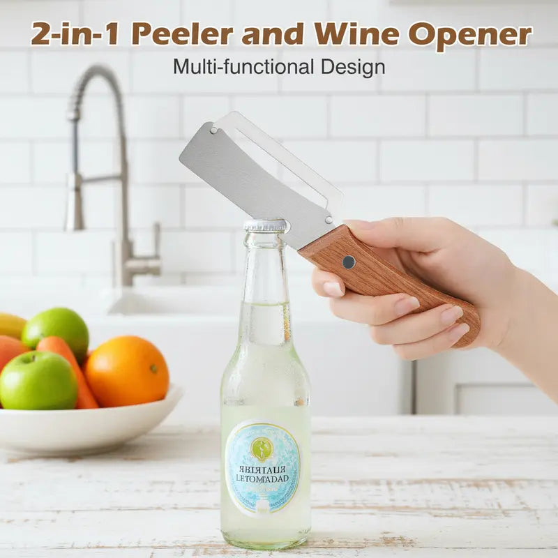 2-in-1 Multi-Functional Stainless Steel Peeler & Bottle Opener