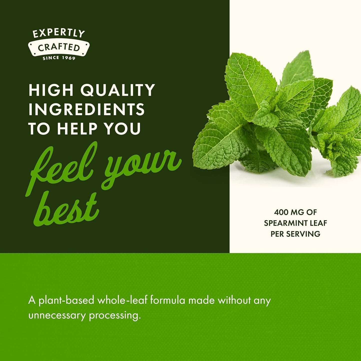 Spearmint Leaf Capsules For Easy Daily Digestive Comfort