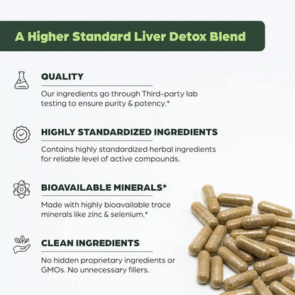 Liver Cleanse Detox Capsules - 11-in-1 Natural Liver Detox