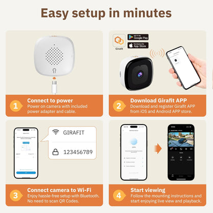 2K Dual-Band WiFi Window Security Camera with ChromaMax Al Full Color Night Vision