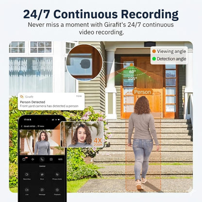 2K Dual-Band WiFi Window Security Camera with ChromaMax Al Full Color Night Vision